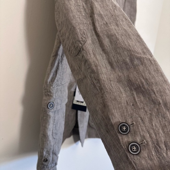 Joseph abboud 100% Linen sport coat 2 button blazer Tan Birdsey size XL NWT - Picture 7 of 16